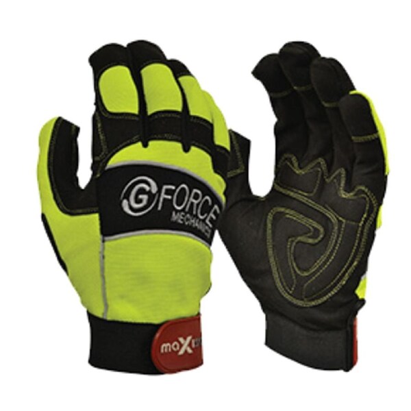 Gloves -G-Force HiVis Mechanics Glove Large - GMY277-10