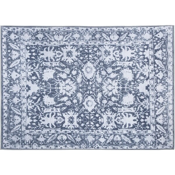 Soft Short Pile Area Floor Rug 200x290 - Blue