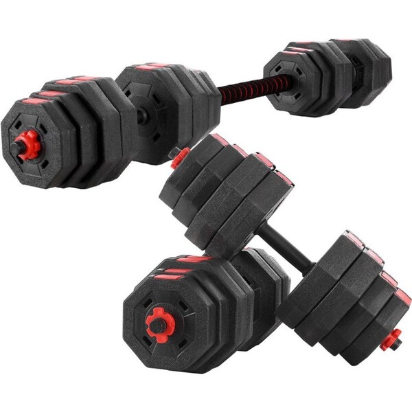 2 in 1 Dumbbell and Barbell Weight Set - 40KG