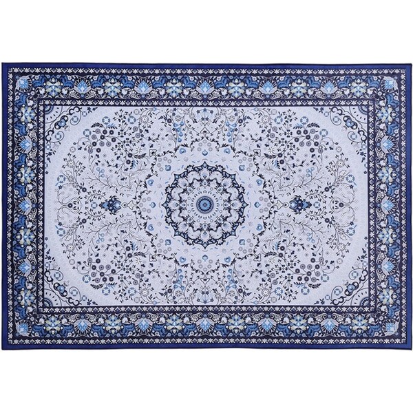 Soft Short Pile Floor Rug 200x290 - Blue