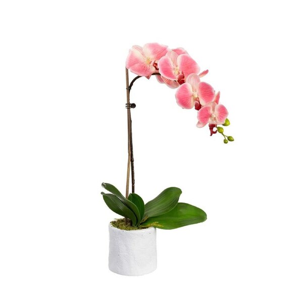48cm Potted Phalaenopsis Orchid in Pot Fake False Artificial Flowers - Mauve