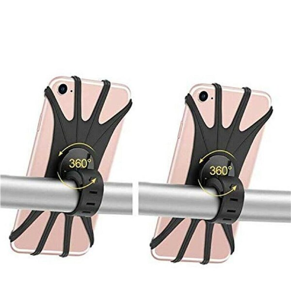 2x Mobile Phone Holder Handlebar Mount 360 Rotation for Motorcycle Bicycle Bike
