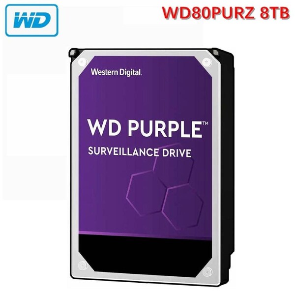 Western Digital WD Purple 8TB HDD PC Desktop Hard Disk Drive 5400RPM 3.5" SATA WD82PURZ