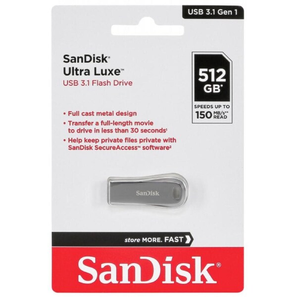 SanDisk USB 3.1 512GB Ultra Luxe Flash Drive