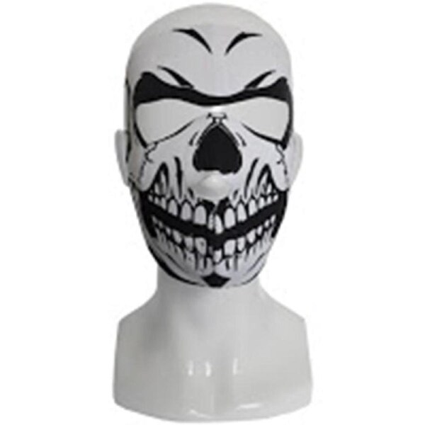 XTM White Skull Neoprene Motorcycle or Bike Face Mask