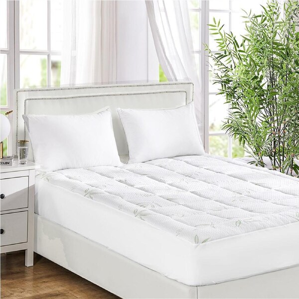 Dreamz Double Mattress Topper Queen Bamboo Pillowtop Protector Underlay Pad Single