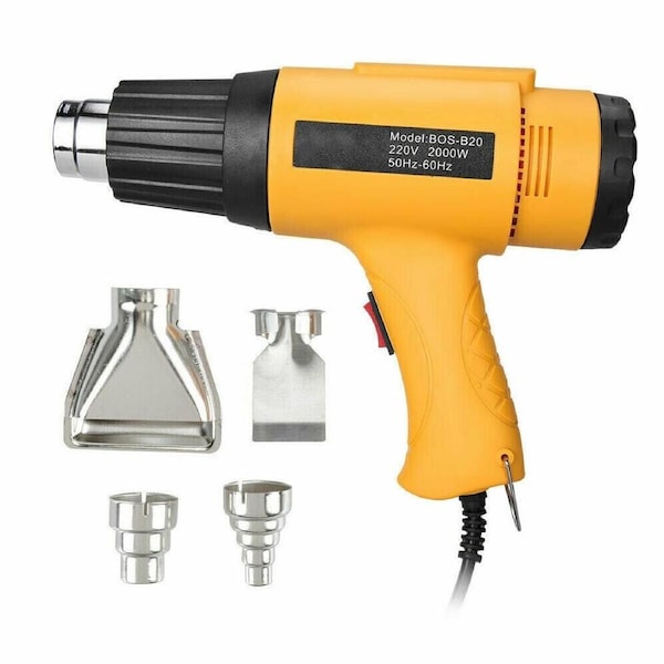 Ozoffer 220V 2000W Heat Gun Electric Heating Hot Air Gun Temperature 60~650? Power Tool