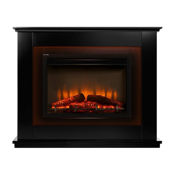 Portable Electric Fireplace Mantle - Black - 2000W