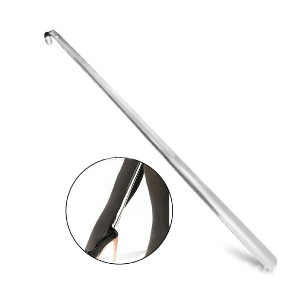 Vivva 2pcs 58cm Shoe Horn Long Handle Shoehorn Stainless Steel Lifter Tool