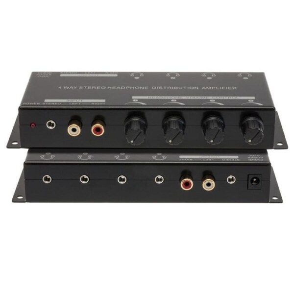 Pro2 PRO1340 4 way Stereo Headphones Amplifier Distribution 3.5mm/ RCA/4 Zones
