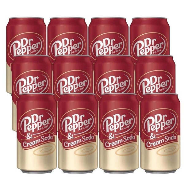 Usa Cans 355Ml Dr Pepper Cream Soda 12 Pack
