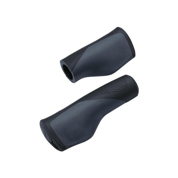BBB Cycling Grips Mamba R130/L92Mm Blk/Grey W/End Cap - Black/Grey Size 130mm