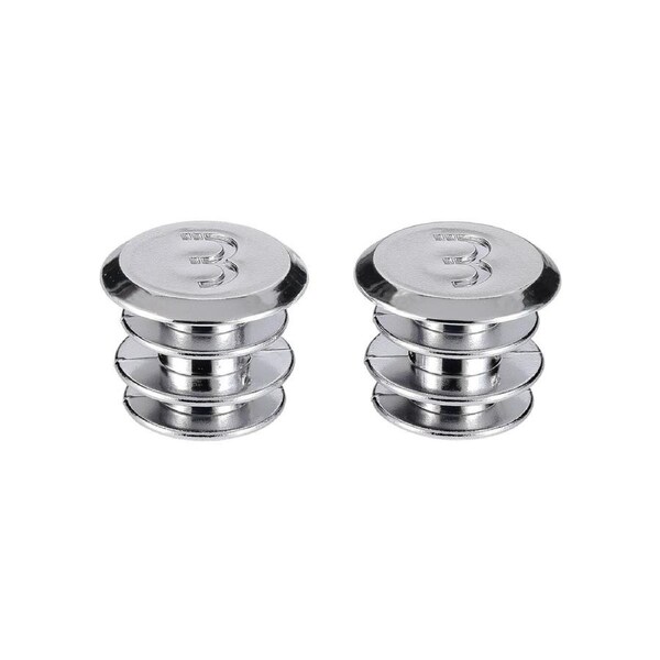BBB Cycling End Caps Silver 2Pcs - Silver