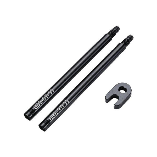 BBB Cycling Valve Extender 2 Piece With Tool 80Mm - Black