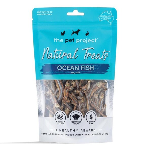 The Pet Project Natural Treats Ocean Fish Dog Gourmet Treat 80g