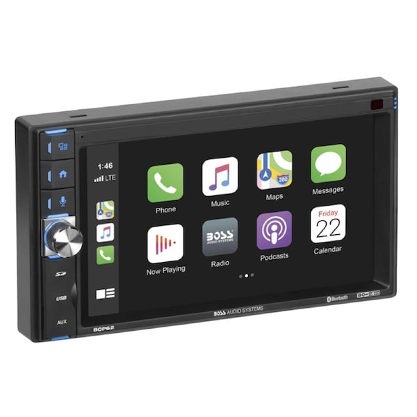 Boss Audio BCP62 Apple CarPlay Double Din 6.2" Touchscreen Bluetooth