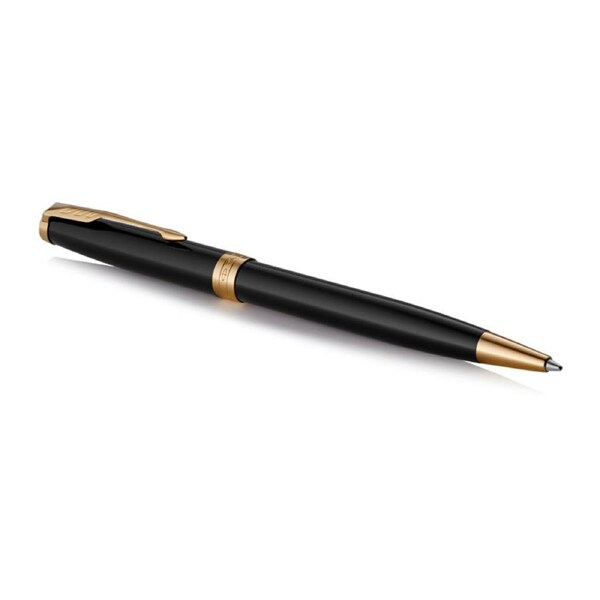 PARKER Sonnet Ballpoint Pen - Black Lacquer Gold Trim
