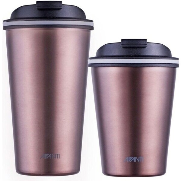 Avanti GOCUP Coffee Cup Pack of 2 Sizes 355ml and 236ml - Rose Gold