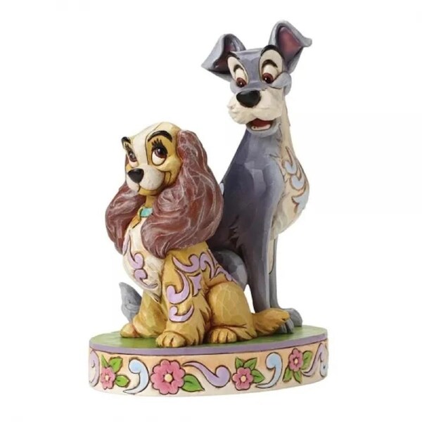 Jim Shore Disney Traditions - Lady and the Tramp 60th Anniversary - Opposites Attract