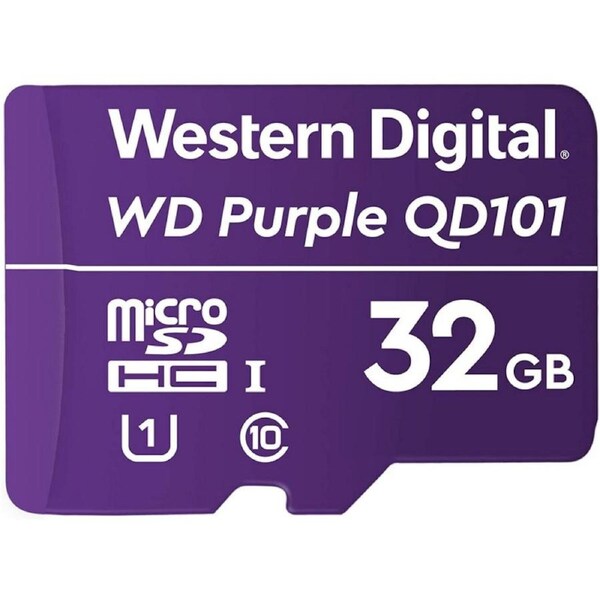 Western Digital Purple 32GB MicroSDXC Card Surveillance Camera Micro SD Card [WDD032G1P0C]