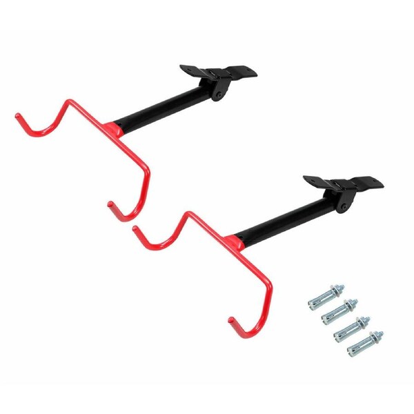 Velobici 2 x Steel Bike Bicycle Holder Rack Stand Storage Wall Mount Garage Hook Hanger