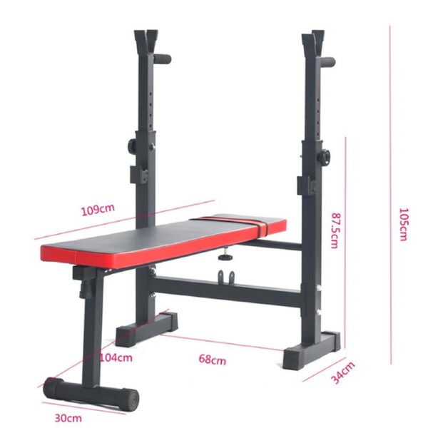 Topko Weight Bench Press Multi-Station Fitness Weights Squat Rack Incline Red