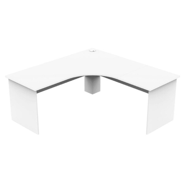 Collins Manager L-Shape Corner Workstation Computer Office Desk 180cm - White