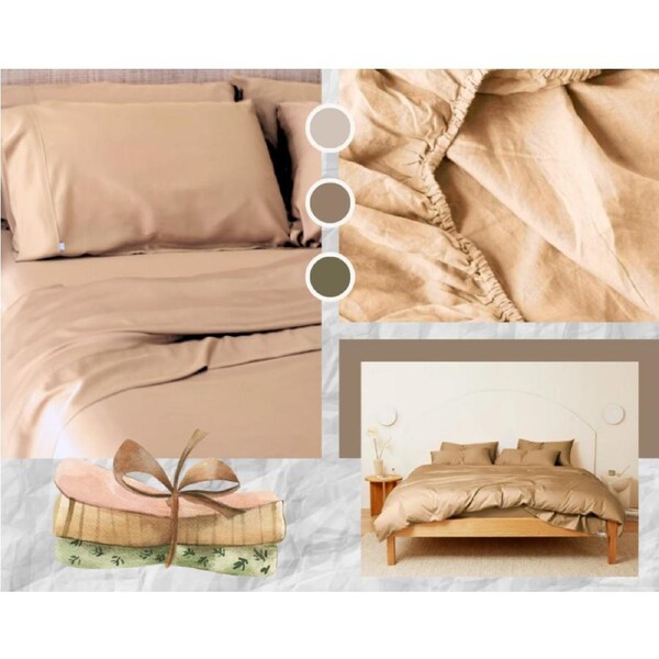 Hotel Quality Pure Cotton 1000TC Queen Size Quilt Cover Set -MOCHA NEW