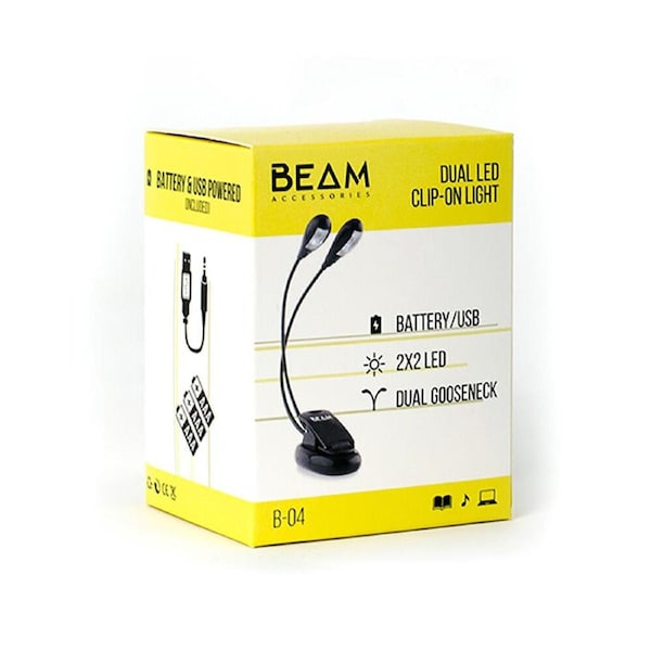Beam Accessories Dual Arm LED Music Light with Clip-On Gooseneck