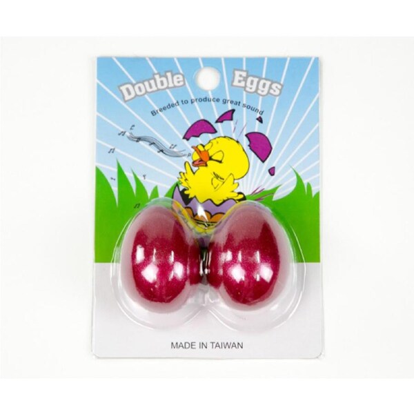 Egg Shakers Double Eggs on Card (Pair) Wine Red