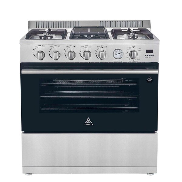 Trinity TRFSGO901 90cm Freestanding NG/LPG Gas Oven with Gas Cooktop