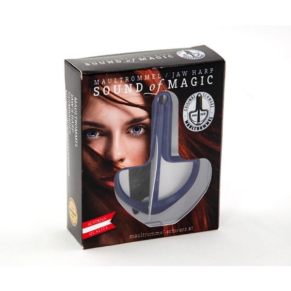 Schwarz Jaw Harp D21 Size 12 75mm Blue - Sound of Magic Series, Made in Austria, Includes Playing Instructions, Hygienic Blister Pack