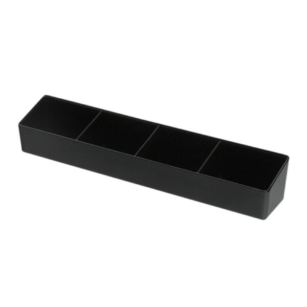 4 Compartment Long Sachet Holder Black