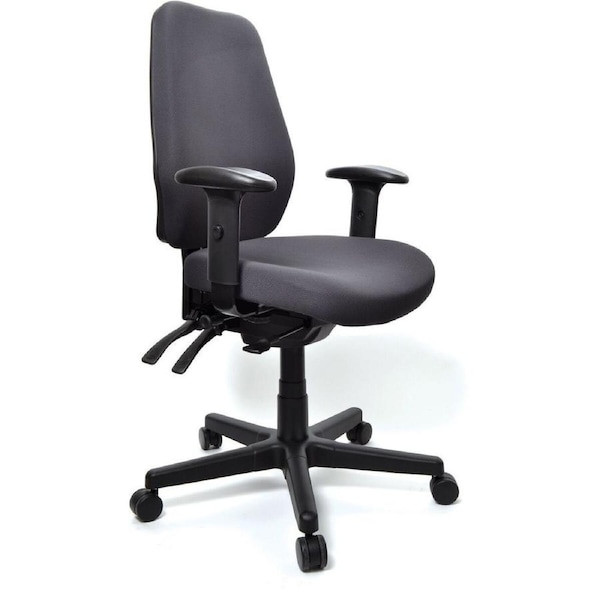 BURO AURA ERGO+ HIGH BACK TASK CHAIR With Arms Dillon Polyurethane Upholstery Black