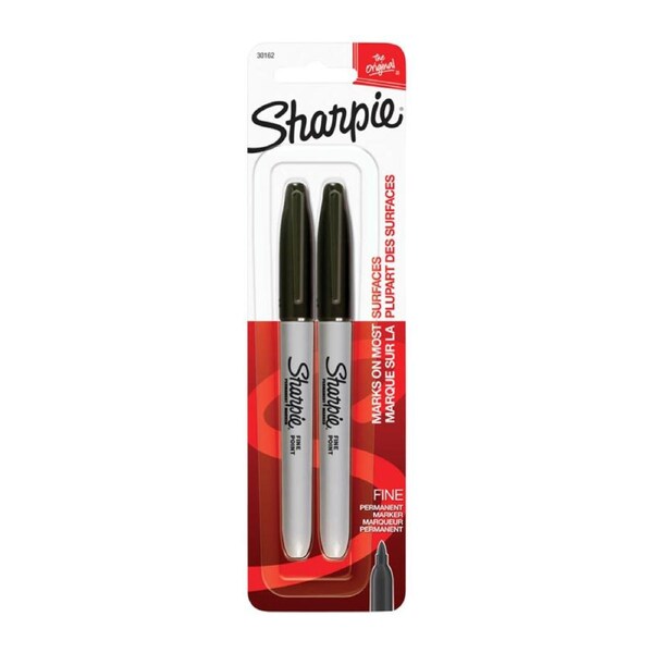 SHARPIE Permanent Marker Fine Point Black Pack 2 Box of 6