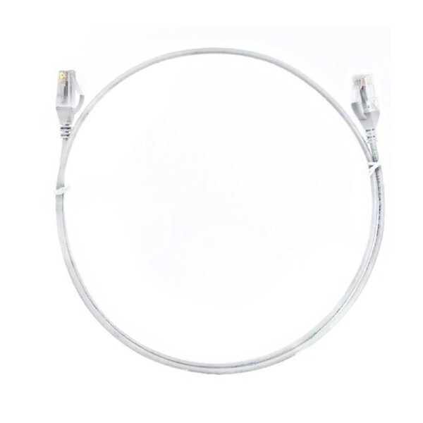 8WARE CAT6 Ultra Thin Slim Cable 5m / 500cm - White Color Premium RJ45 Ethernet Network LAN UTP Patch Cord 26AWG for Data Only, not PoE