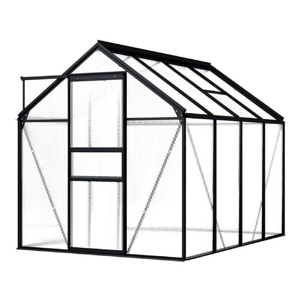 1.9 x 2.5m Polycarbonate Walk In Greenhouse Hot Green House Large Plant Storage