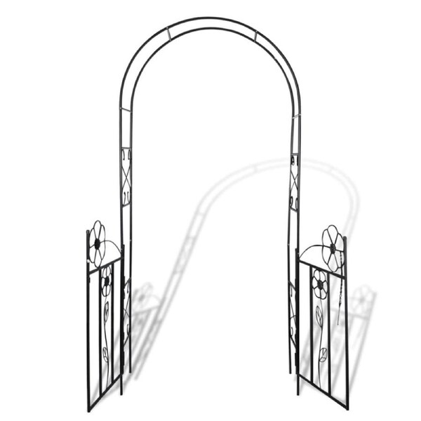 Outdoor Garden Arch With Gate Climbing Plants Arbour Trellis Rose Archway Iron