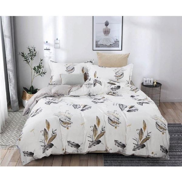 Marsella Queen Size Quilt/Doona/Duvet Cover Set M455 White