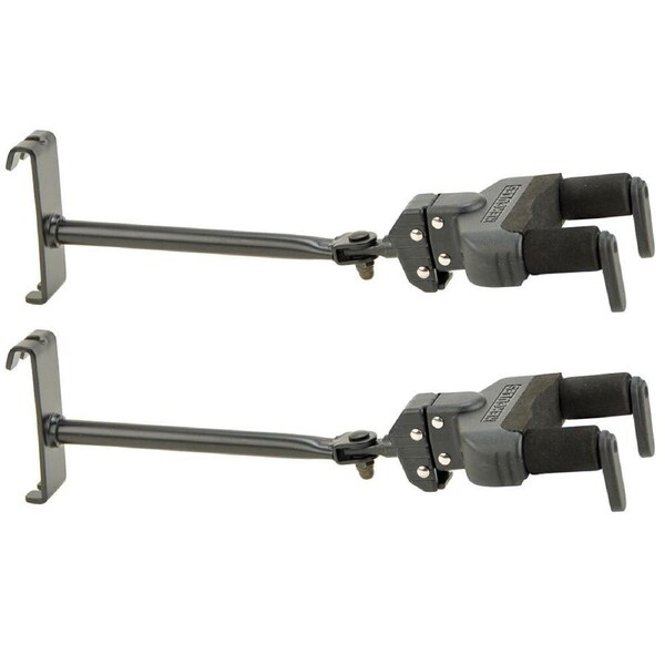 2PK Hercules Gridwall Hanger Wall Mount/ Auto-Grip Holder for Electric Guitar BK
