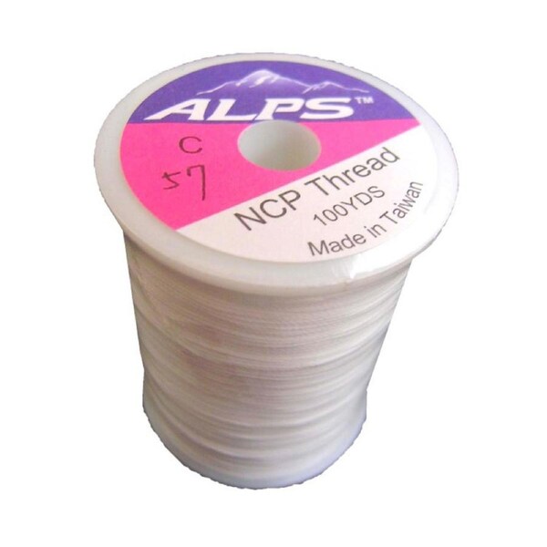 Alps 100yds of White Rod Wrapping Thread - Size C (0.2mm) Rod Binding Cotton