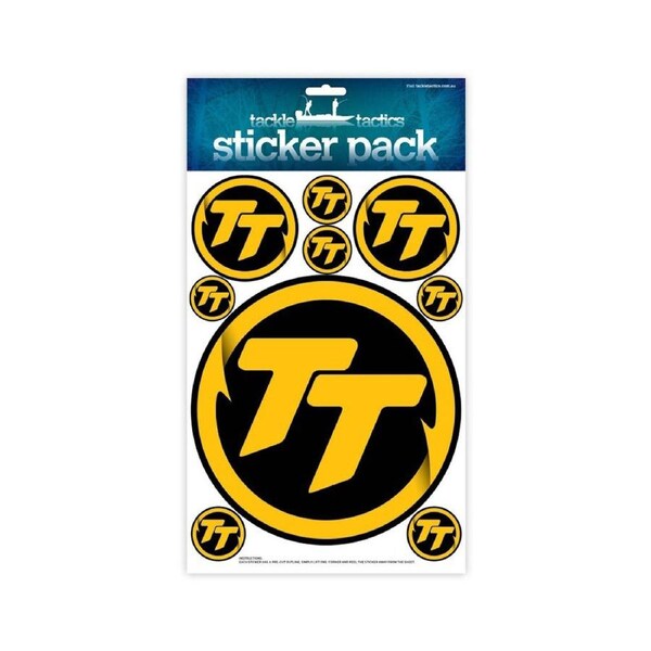 TT Lures Team TT Sticker Pack - 16 Assorted Fishing Stickers - Boat Decals