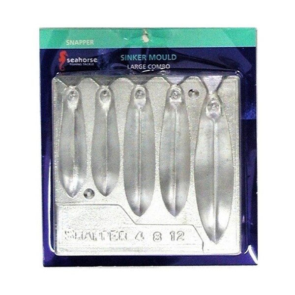 Seahorse Large Snapper Sinker Mould Combo - 4oz-8oz-12oz Snapper Sinker Mould