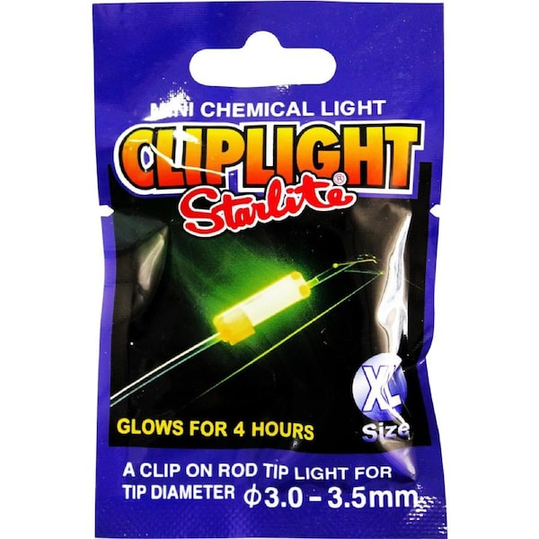 Extra Large Starlite Chemical Cliplight-Clip on Fishing Rod Tip Light-Glow Stick