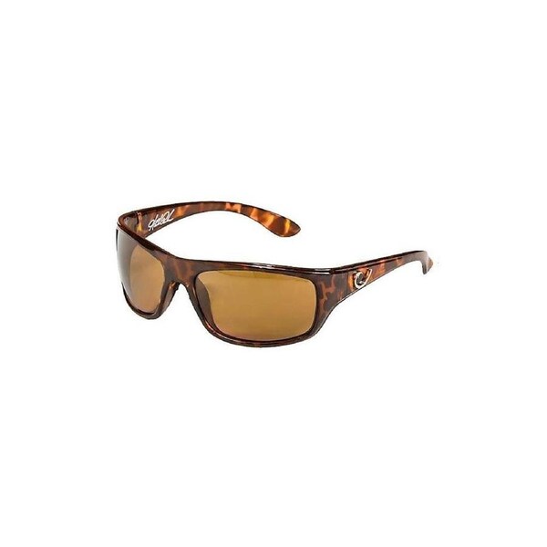 Mustad Hank Parker Polarized Sunglasses-Tortoise Frame with Amber Lens-HP100A-3