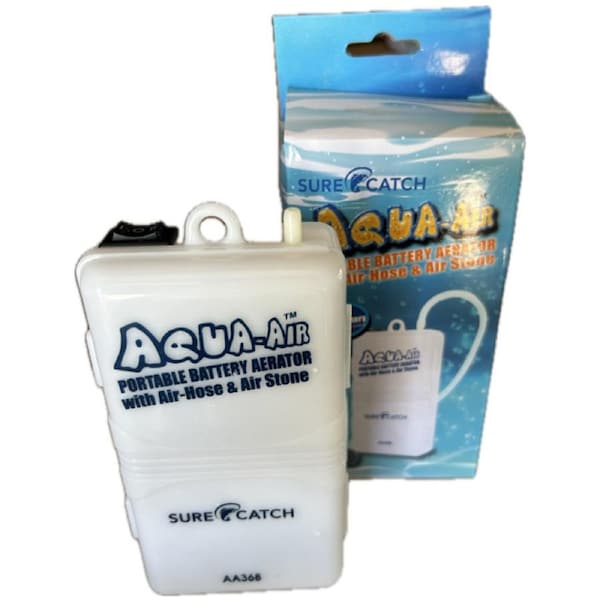 Aqua-Air Portable Aerator Pump - Battery Operated with Air Hose and Air Stone