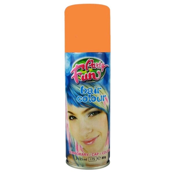 Party Fun Temporary Color Hair Spray Orange - 125ml