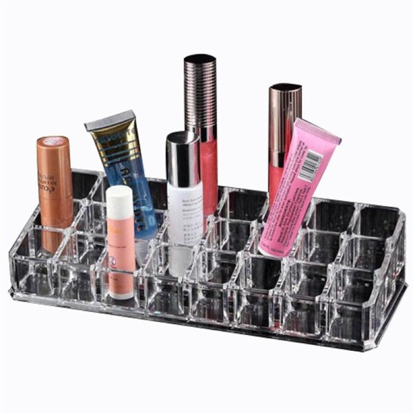 Acrylic Makeup Organizer Container 5mm Clear Acrylic Lipstick Nail Polish Holder Stand