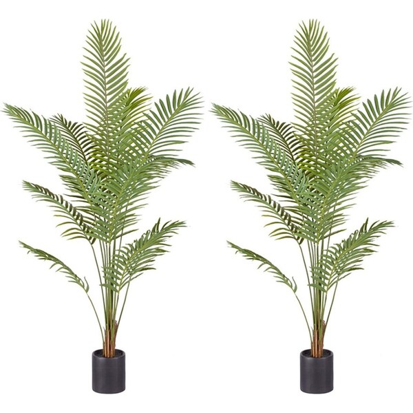 SOGA 2X 210cm Green Artificial Indoor Rogue Areca Palm Tree Fake Tropical Plant Home Office Decor