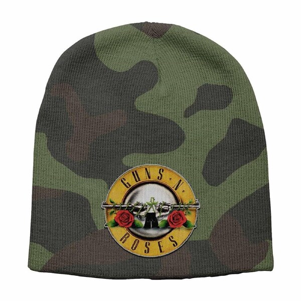 Guns N Roses Knitted Camo Army Beanie Warm Winter Hat